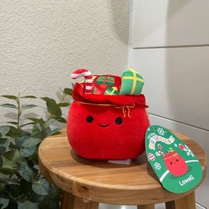 NWT squishmallows “Lowell” the red gift bag  Christmas/holiday edition 4” squish